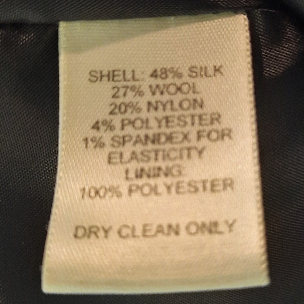 Talbots silk wool 2pc suit skirt blazer set sz 10P *Y - Picture 8 of 10